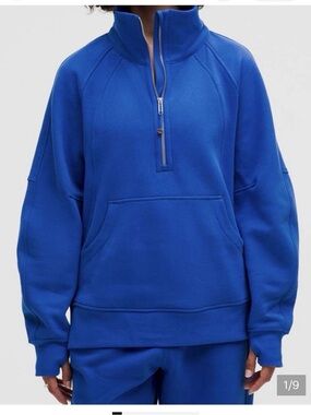 lululemon athletica Oversized Funnel Neck Scuba Cerulean Blue Size M/L